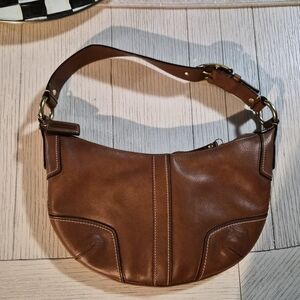 Coach Tan Leather Shoulder Bag